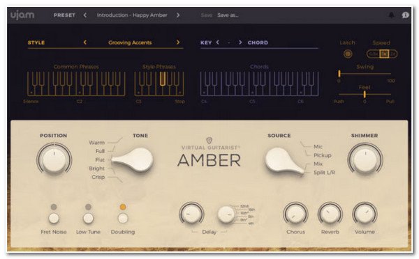 Complemento VSTS Logic gratuito Ujam Guitarrista Amber