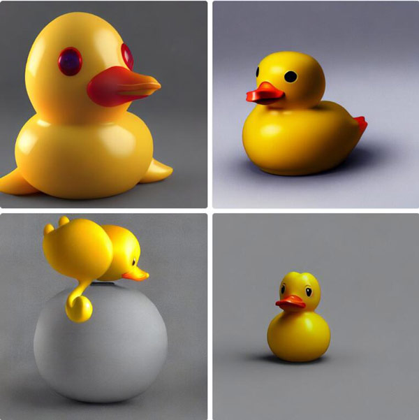 3D Rubber Duck by Stable Diffusion