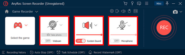 AnyRec 啟用視訊設置