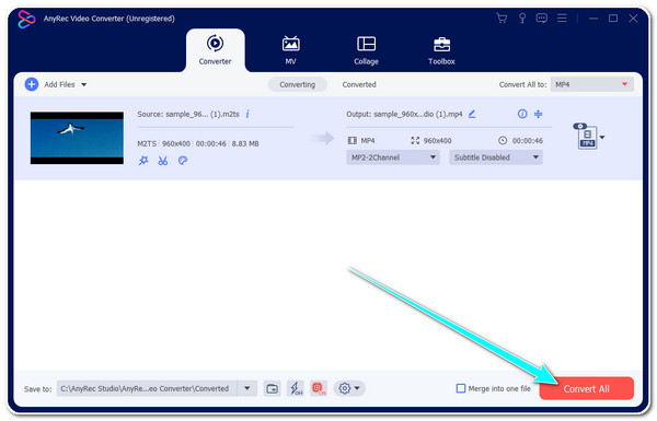 AnyRec Start Converting M2TS