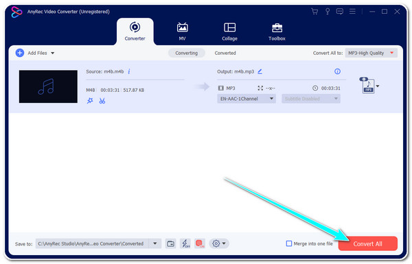 AnyRec Start het M4B-conversieproces