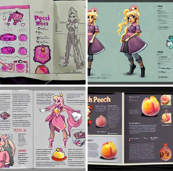 Concept Design of Peach by Stable Diffusion