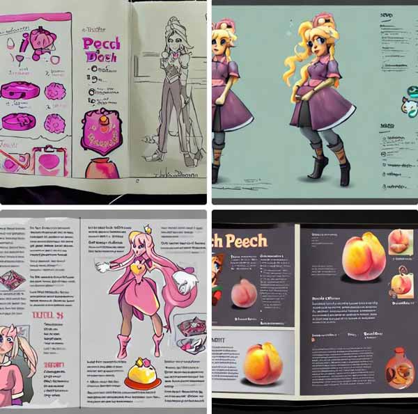 Diseño conceptual de Peach por Stable Diffusion