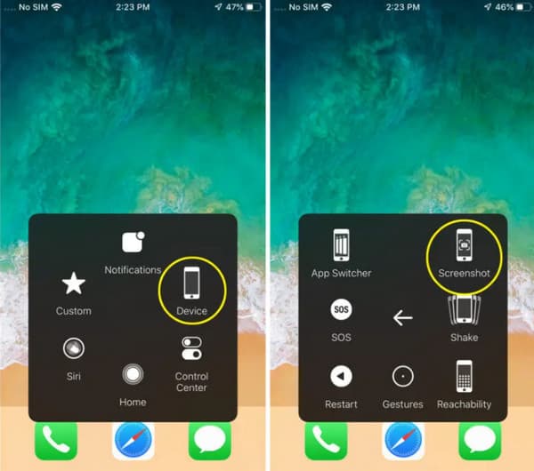 Snimka zaslona iOS uređaja