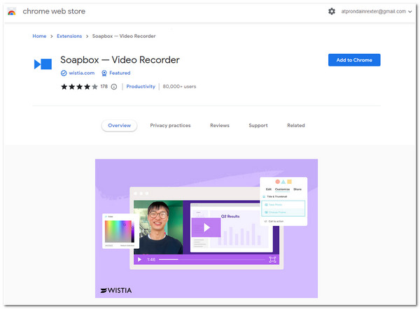 Extensie Soapbox Screen Recorder pentru Chrome