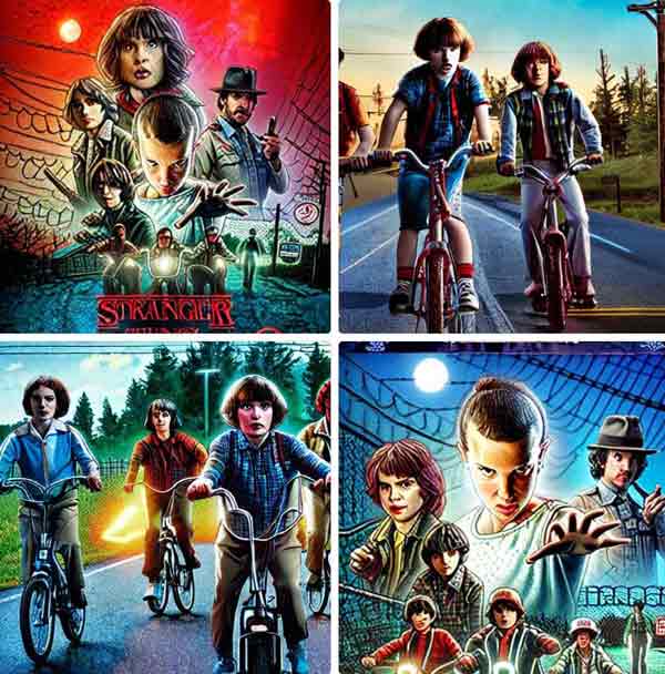 Stranger Things Cinematic av Stable Diffusion