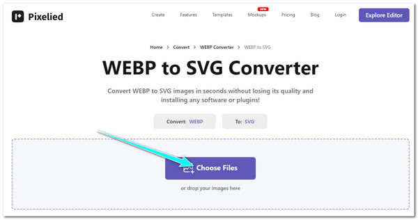 Hozzáférés a Pixelied WEBP-hez az SVG-hez a böngészőben