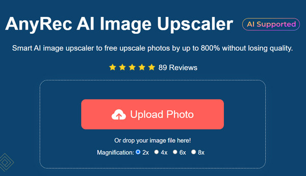 Upscaler de imagem AnyRec AI