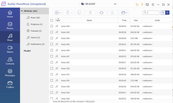 Exportação AnyRec para downloads de exclusão de dispositivo