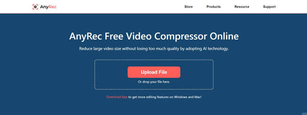 AnyRec besplatni video kompresor na mreži