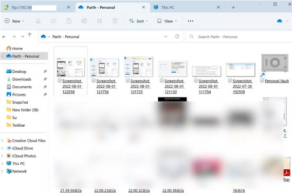 Explorador de arquivos do OneDrive