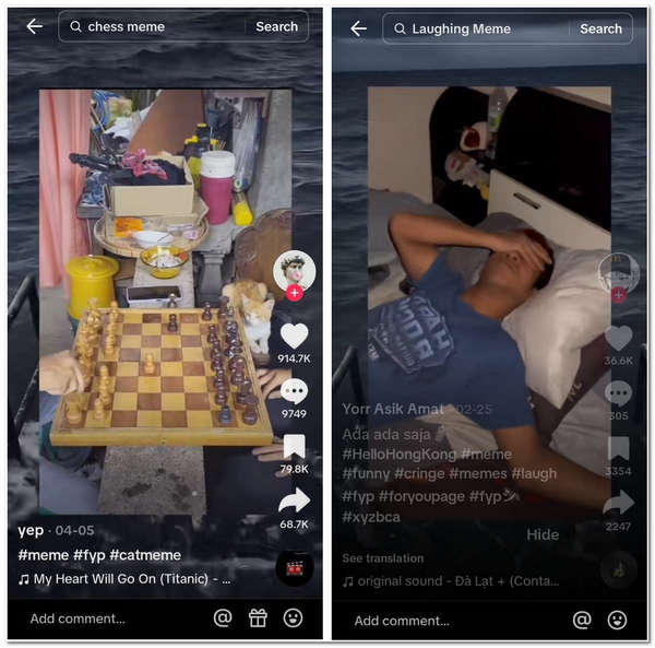 热门标签 TikTok MEME