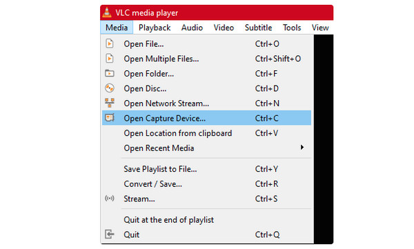 VLC Open Capture-apparaat