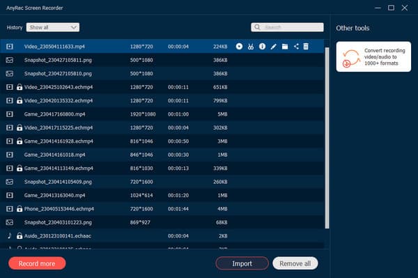 Compartir exportación AnyRec