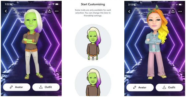 Benutzerdefinierter Avatar „Meine KI“ auf Snapchat