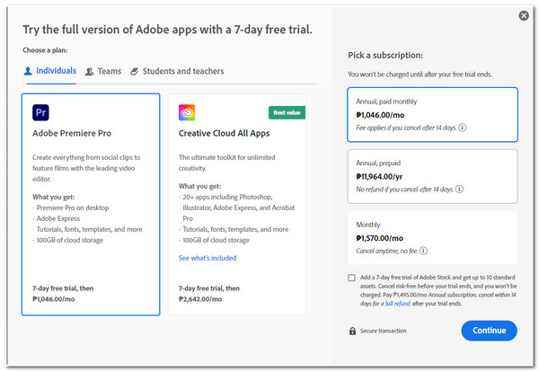 Download og installer Adobe Premiere Pro