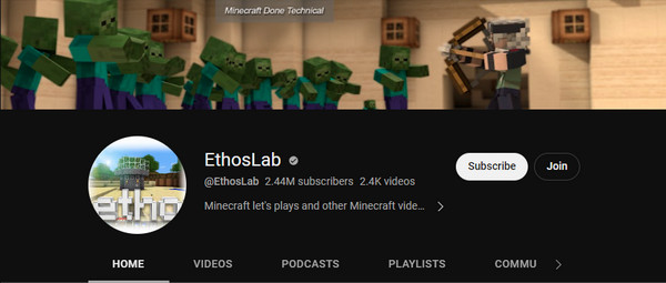 Ethoslab Minecraft YouTuber