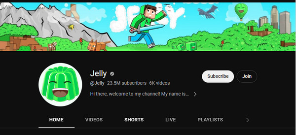 YouTuber Jelly Minecraft