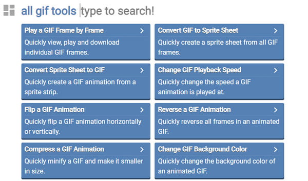 Strumenti GIF online Cambia riproduzione