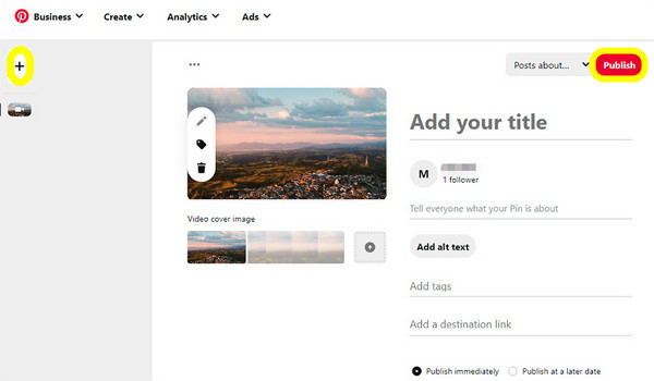 Pinterest Upload Video