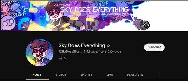 Sky Does Everything Minecraft YouTuber