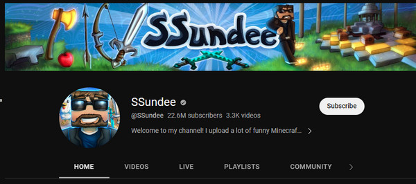 YouTubeur Minecraft de Ssundee