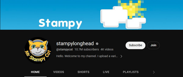 Stampylonghead Minecraft YouTuber