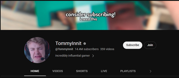 Tommyinnit Minecraft YouTuber