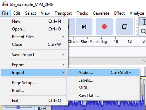Audacity Import Audio