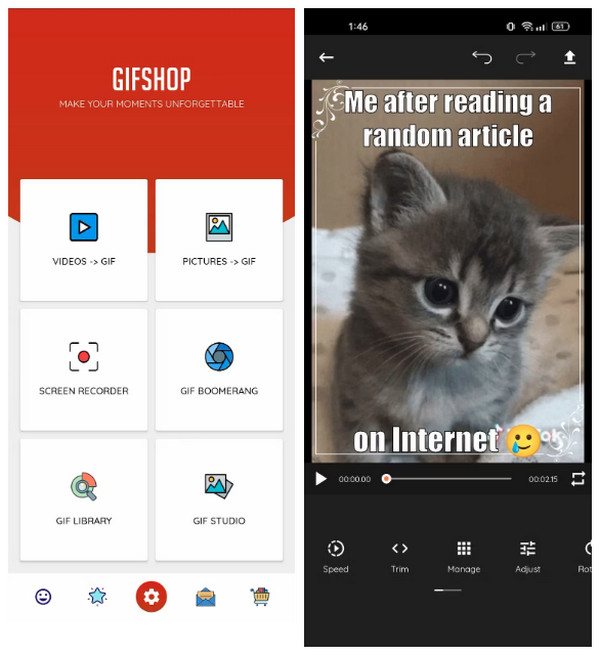 GIF Maker-videoer til GIF