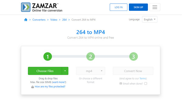 Zamzar 264 File Converter