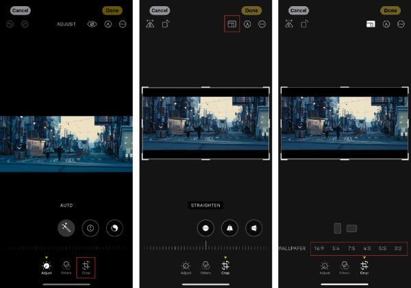 Application Photos Modifier la résolution des photos sur iPhone