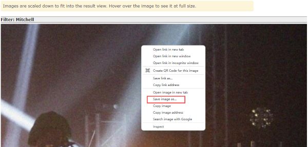 Resmi ImageEnlarger'da Farklı Kaydet