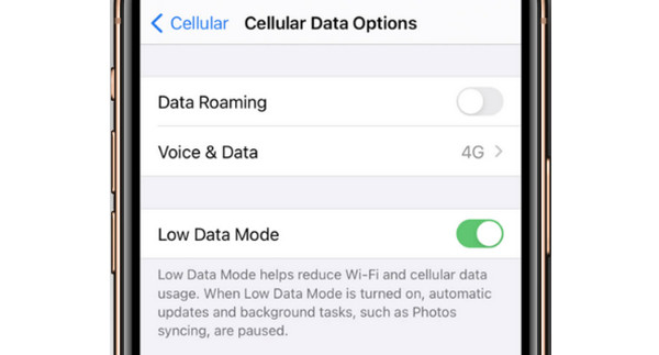 iOS השבת נתונים