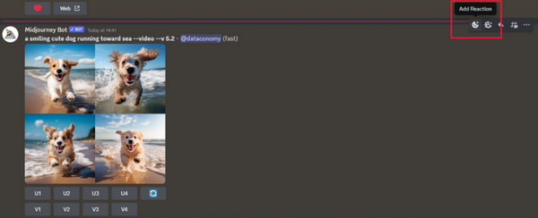 Midjourney Add Reaction