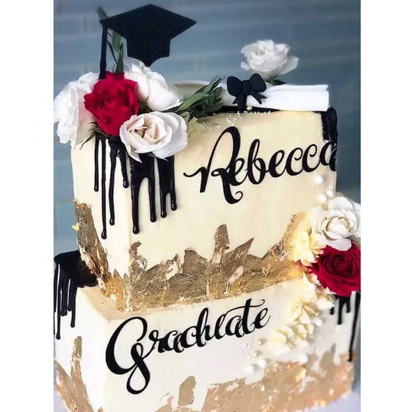 Idee per torte di laurea rettangolari