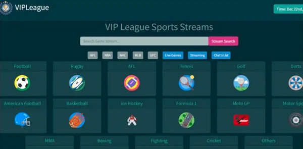 VIP League gratis UFC-strøm