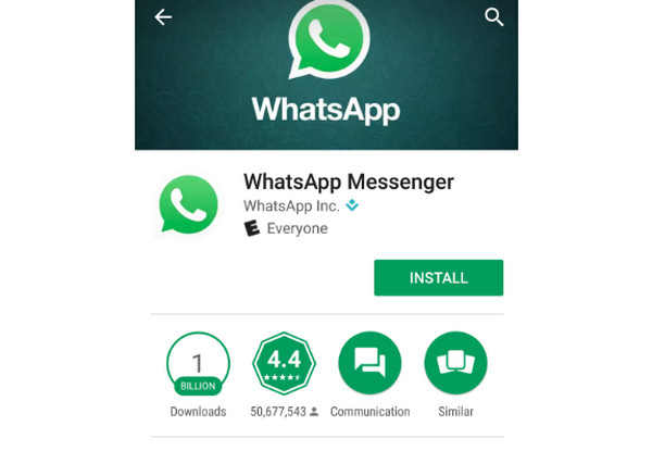 Android Asenna WhatsApp