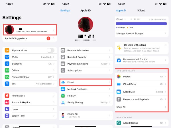 בטל את iCloud אין צורך