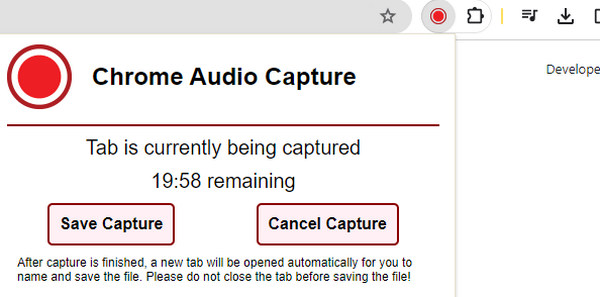 Capture audio Chrome