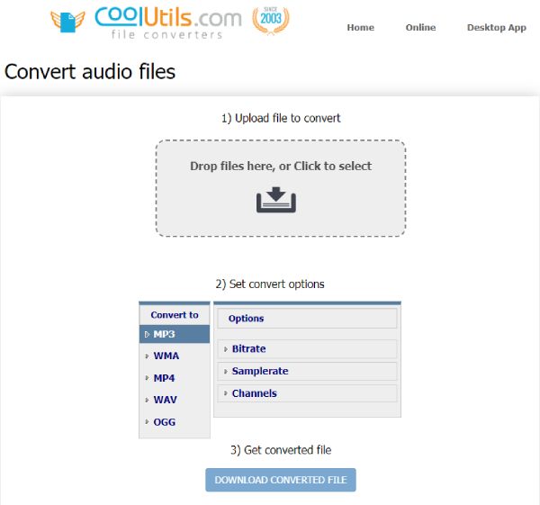 Converter AUD em MP3 Coolutils