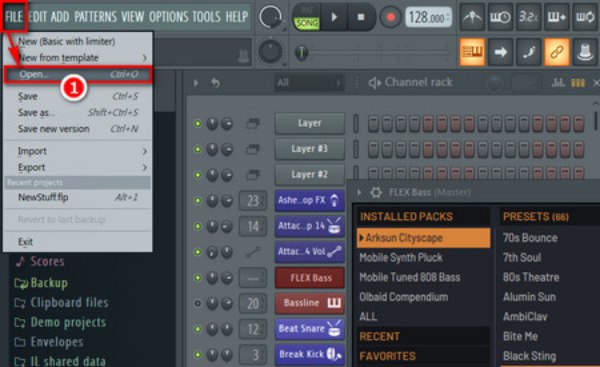 Importálja az FLP FL Studio alkalmazást