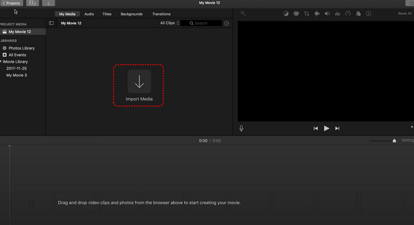 Importer medier iMovie