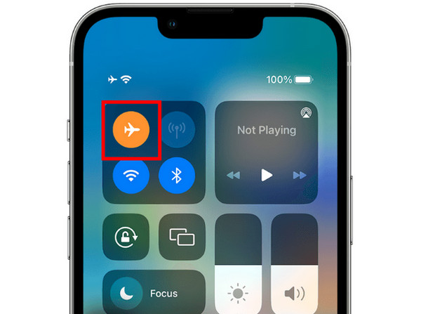 iPhone כבה את מצב טיסה