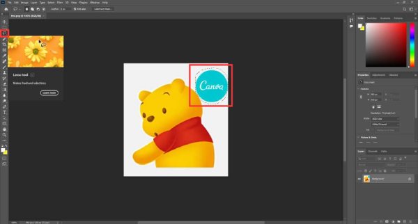 Photoshop Odstraňte vodoznak Canva