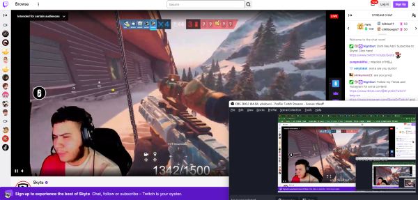 سجل Twitch Streams OBS