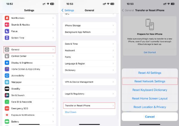 Reinicie la configuración de red para solucionar el problema de AirDrop No se encontraron personas