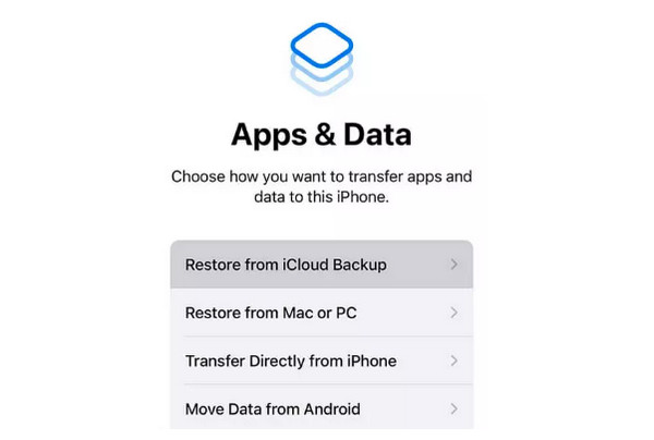 ICloud बैकअप से पुनर्स्थापित करें