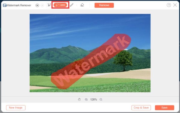 Sélectionnez une région sur Anyrec Free Watermark Remover