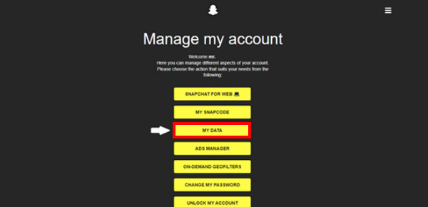 Snapchat Omat tiedot